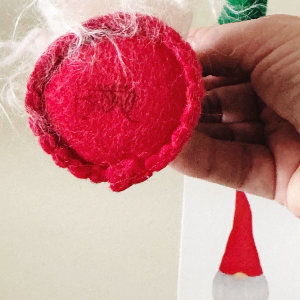 Mini Wool Felt Scandinavian Holiday Gnome Trio - Picture 5 of 6